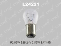 Лампа LYNXauto P21/5W 24V LYNXauto BAY15D L24221