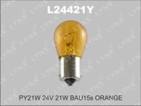 Лампа LYNXauto PY21W 24V LYNXauto BAU15S ORANGE L24421Y