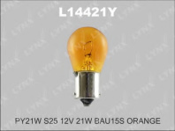 Лампа LYNXauto PY21W 12V LYNXauto BAU15S ORANGE L14421Y