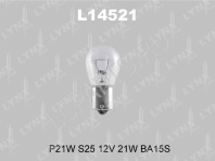 Лампа LYNXauto P21W 12V LYNXauto BA15S L14521