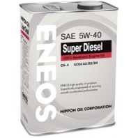 ENEOS 5W-40 SUPER DIESEL (диз) (4л) CH-4 синтетика